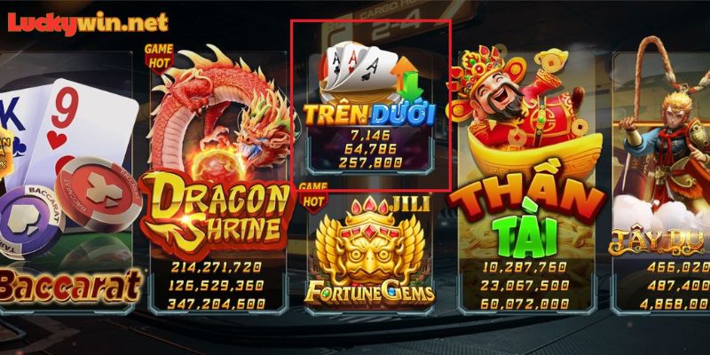 Trên dưới Luckywin| Game bài hấp dẫn, đổi thưởng siêu khủng Trên dưới Luckywin là tựa game bài hấp dẫn, mang đến tỷ lệ chiến thắng cao